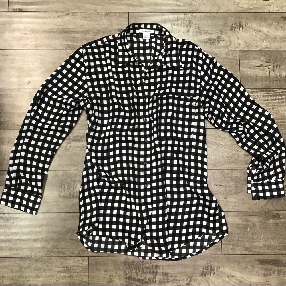 Nasty Gal Checkered Blouse